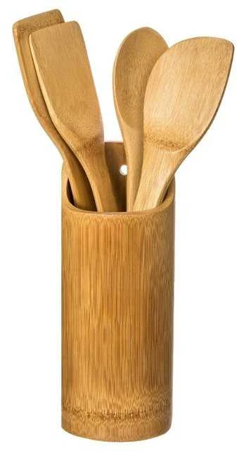 5five Simply Smart Bamboo Bambuko virtuvės reikmenų rinkinys, 5 elementai Secret de Gourmet