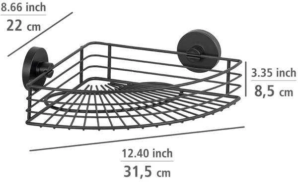 BARI Vacuum-Loc kampinė dušo lentyna, metalo sp., WENKO 24735100/59536