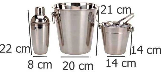 Excellent Houseware Baro komplektas, 4d., nerūdijantis plienas