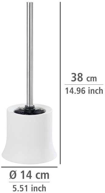 BASIC Baltas šepečių konteineris + tualeto šepetys, WENKO