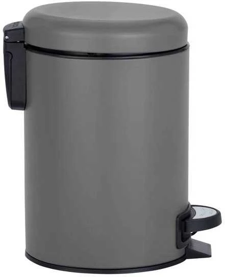 Bathroom Basket LEMAN Matinis pilkas, waste bin, 3 l, WENKO