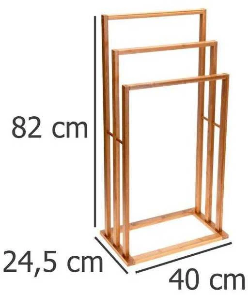 Bathroom Solutions Bambuko rankšluosčių kabykla su 3 strypais