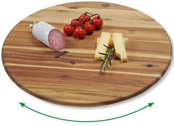 Pasukamas užkandžių padėklas iš akacijos medienos, Ø 40 cm, Kesper