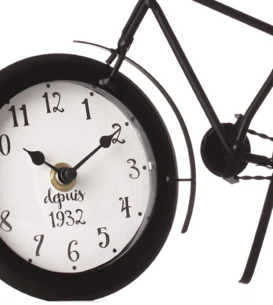 Atmosphera Vintage Dviračio laikrodis, metalinio laikrodžio stovo formos dviratis, vintažinis