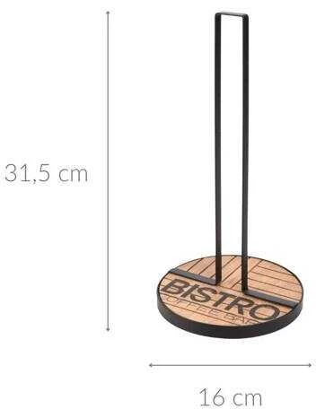 Tadar Popierinių rankšluosčių laikiklis metalinas juoda BISTROT 32 cm