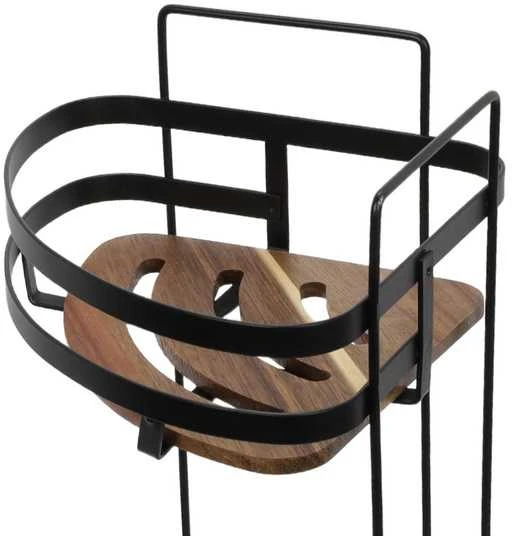 5five Simply Smart BLACKACIA kampinė dušo lentyna, be gręžimo, 23,5 x 19,5 x 55 cm