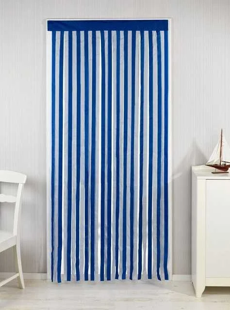 Maximex Mėlyna Užuolaida kambario durims, 90 x 200 cm, balta ir mėlyna