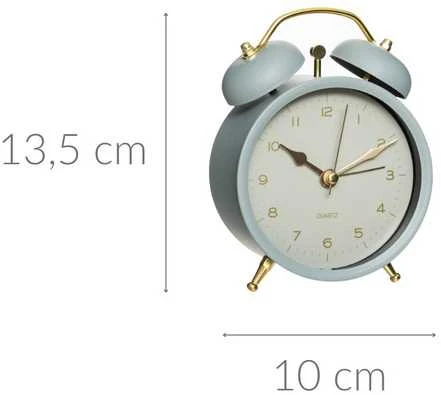 Atmosphera Mėlyna Žadintuvas su auksiniais antgaliais, šviesiai mėlynas