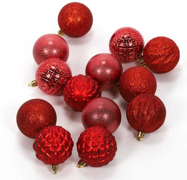 Christmas Decoration Raudoni Kūčių Įdėkliukai 6 cm, 35 vnt. - Kalėdų Dekoracijos