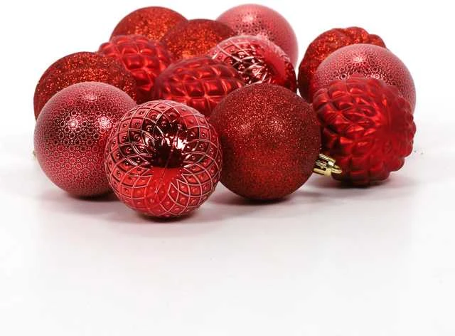 Christmas Decoration Raudoni Kūčių Įdėkliukai 6 cm, 35 vnt. - Kalėdų Dekoracijos