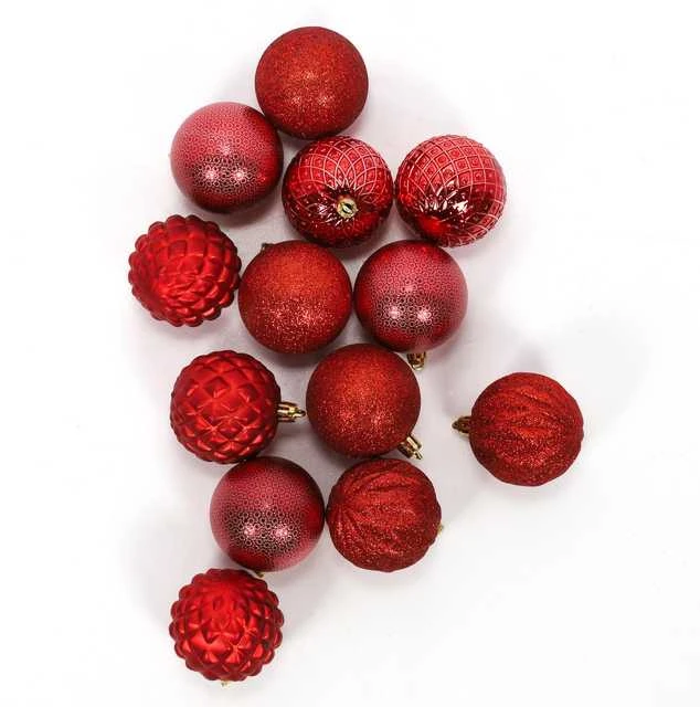 Christmas Decoration Raudoni Kūčių Įdėkliukai 6 cm, 35 vnt. - Kalėdų Dekoracijos