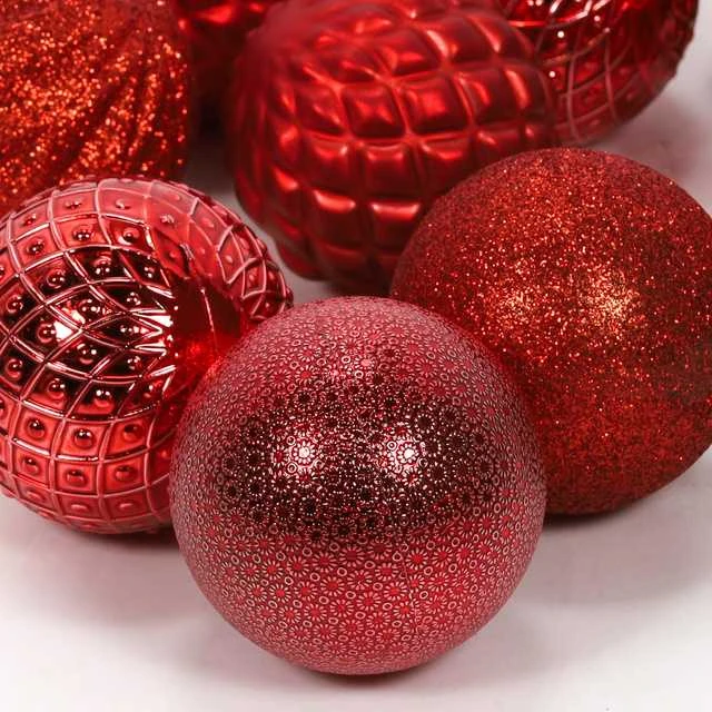 Christmas Decoration Raudoni Kūčių Įdėkliukai 6 cm, 35 vnt. - Kalėdų Dekoracijos
