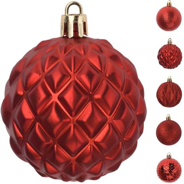 Christmas Decoration Raudoni Kūčių Įdėkliukai 6 cm, 35 vnt. - Kalėdų Dekoracijos