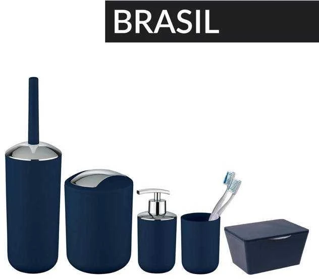 BRASIL garbage basket, navy - 6,5 l, WENKO