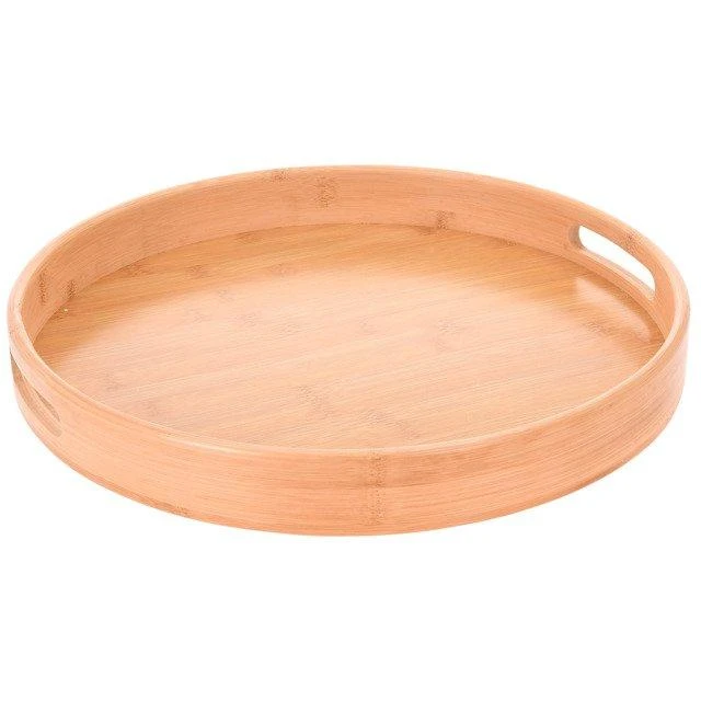Excellent Houseware Serviravimo padėklas bambukinė su rankenomis 40 cm
