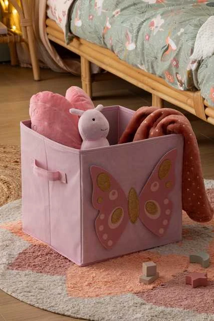 Atmosphera Butterfly Žaislų konteineris su drugeliu STAY, 29 x 29 cm