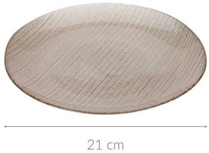 Home Styling Collection CARNELOL stiklinė desertinė lėkštė, 21 cm