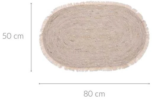 Hs Decoration Carpet Kilimas svetainei ovalus, su kukurūzų lapais, 80 x 50 cm