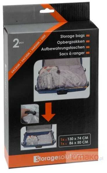 Storage Solutions Maišelis siurblys rūbų patalynei 130x74 + 86x50 cm komlektas vakuuminių maišelių rinkinys
