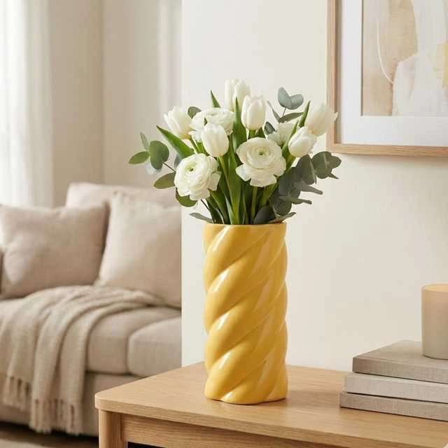 Home Styling Collection Keraminė vaza, Ø 12,5 x 25 cm