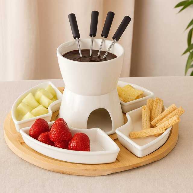 Mondex Rinkinys DO CZEKOLADOWEGO FONDUE 11 ELEMENTÓW