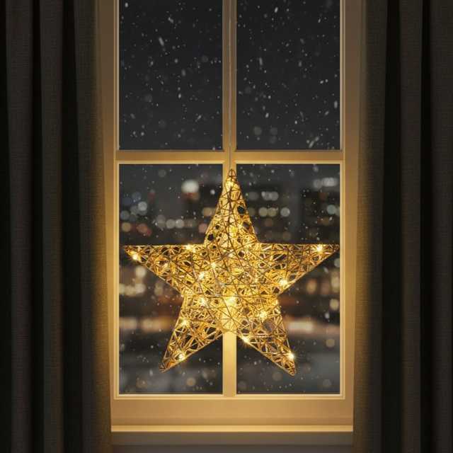 Star Kalėdinė dekoracija, LED žvaigždė, 30 cm
