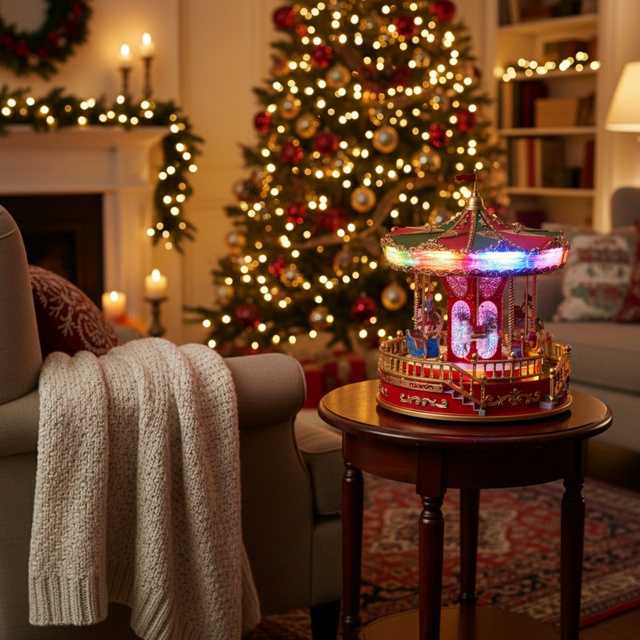 None Decoration Carousel with LED lighting. ABG102200