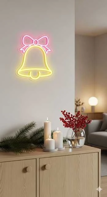 Home Styling Collection Kalėdinis neoninis sieninis LED ženklas, 23 x 22 cm
