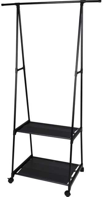 Excellent Houseware Drabužių kabykla metalinas juoda 157 cm