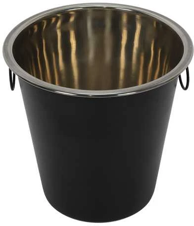 Excellent Houseware Juoda plieno kibiras ledui, butelis šampano, vynas, spiritas ledui