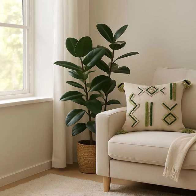 Home Styling Collection Cotton Dekoratyvinė medvilninė pagalvėlė su kutais, 45 x 45 cm