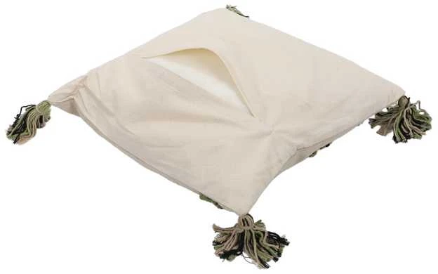 Home Styling Collection Cotton Dekoratyvinė medvilninė pagalvėlė su kutais, 45 x 45 cm
