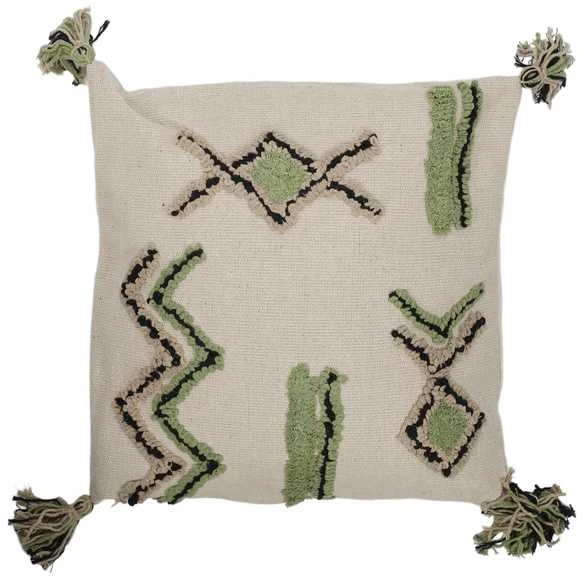 Home Styling Collection Cotton Dekoratyvinė medvilninė pagalvėlė su kutais, 45 x 45 cm