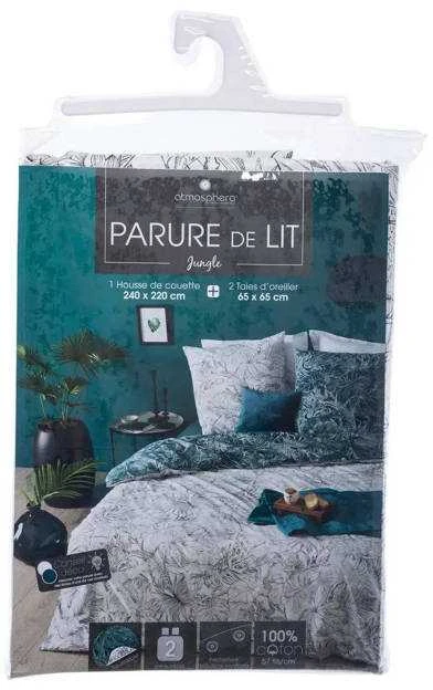 Dekoracja Domu Cotton Dvipusis medvilninis patalynės komplektas dailiu augaliniu raštu, dydis 240 cm x 220 cm