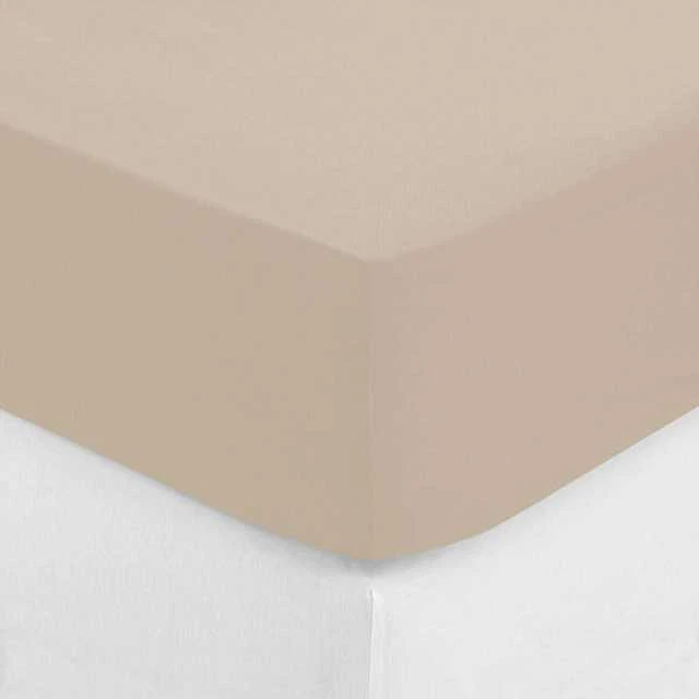 Atmosphera Cotton Paklodė su gumine juostele, 90 x 190 cm, medvilnė, smėlio spalvos