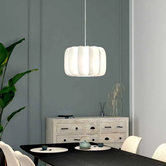 Atmosphera Lamp TOBIE lubinis šviestuvas su medvilniniu gaubtu, Ø 35 cm