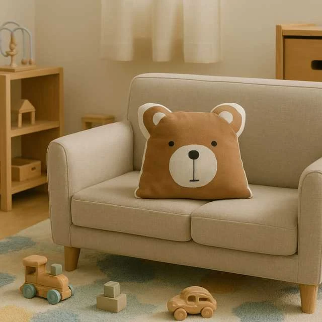 Home Styling Collection Cotton Vaikiška gyvūnų pagalvė su ausytėmis, medvilnė, 35 x 40 cm
