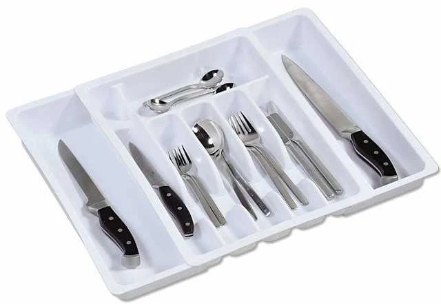 Kesper Įdėklas stalo įrankiams į stalčių stumdomas Kesper 29 - 50 cm pilka