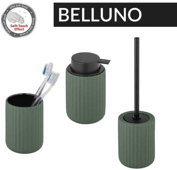 Dantų šepetėlio konteineris BELLUNO, keraminis, žalias, Ø 8 cm, Wenko
