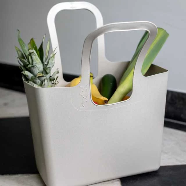 Daugiafunkcinis pirkinių krepšys, paplūdimio TASCHE XL - baltas, KOZIOL