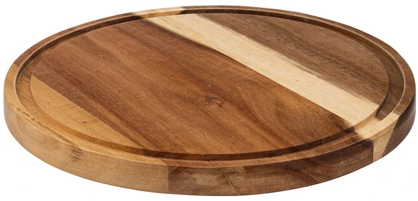 Dekoratyvinis padėklas su stiklo gaubtu, Ø 28 x 19 cm, akacijų mediena