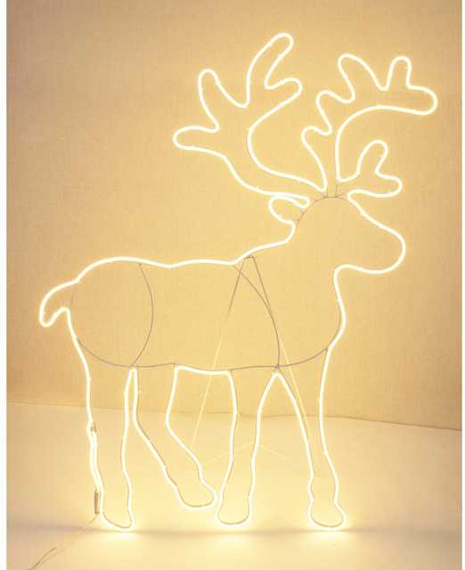 KOOPMAN LED kalėdinė dekoracija, elnias, 100 x 80 cm