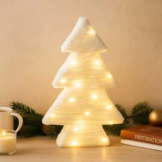 Home Styling Collection Dekoratyvinė audinio eglutė su LED, 30 cm