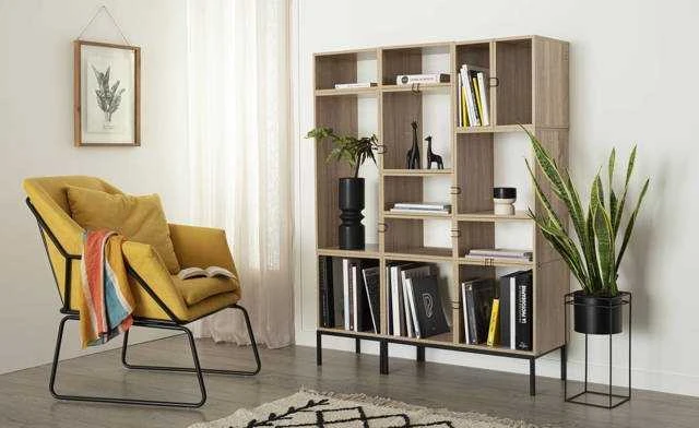 5five Simply Smart Dekoratyvinė lentyna, pilka, 2 skyriai, aukštis 67,6 cm