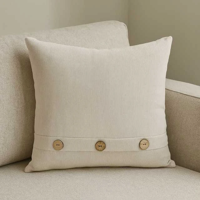 Home Styling Collection Dekoratyvinė pagalvė su didelėmis sagomis, 45 x 45 cm