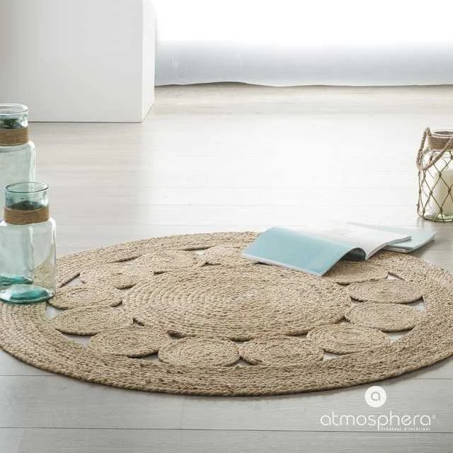 ATMOSPHERA Carpet Dekoratyvinis kilimas iš džiuto, Ø 120 cm, apvalus