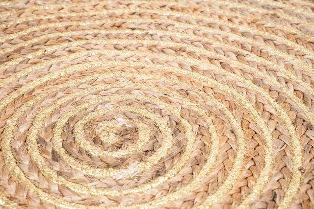 Dekoracja Domu Dekoratyvinis džiuto kilimas, Ø 80 cm, apvalus, su kutais