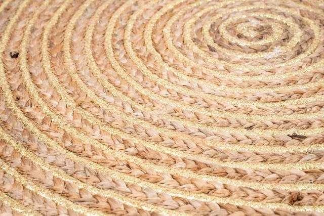 Dekoracja Domu Dekoratyvinis džiuto kilimas, Ø 80 cm, apvalus, su kutais