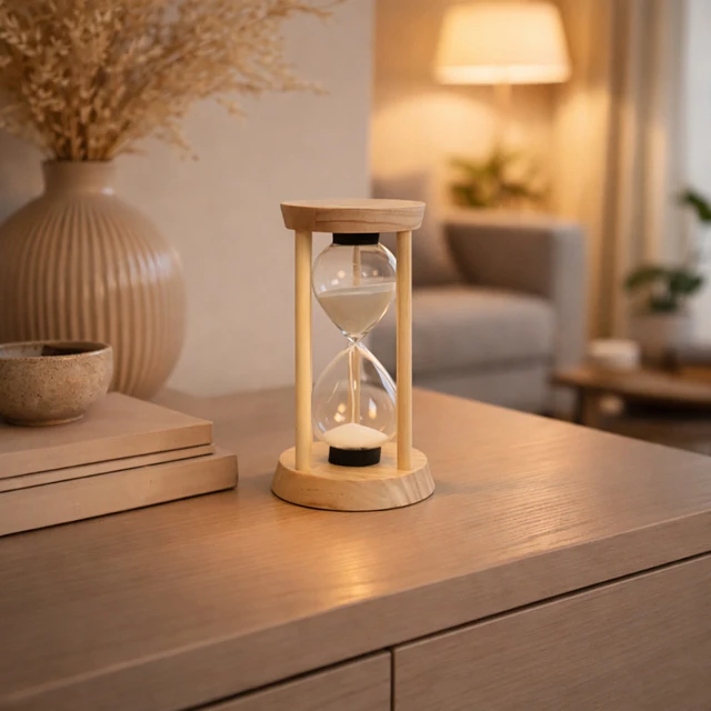 Home Styling Collection Dekoratyvinis smėlio laikrodis iš medžio, 24 cm