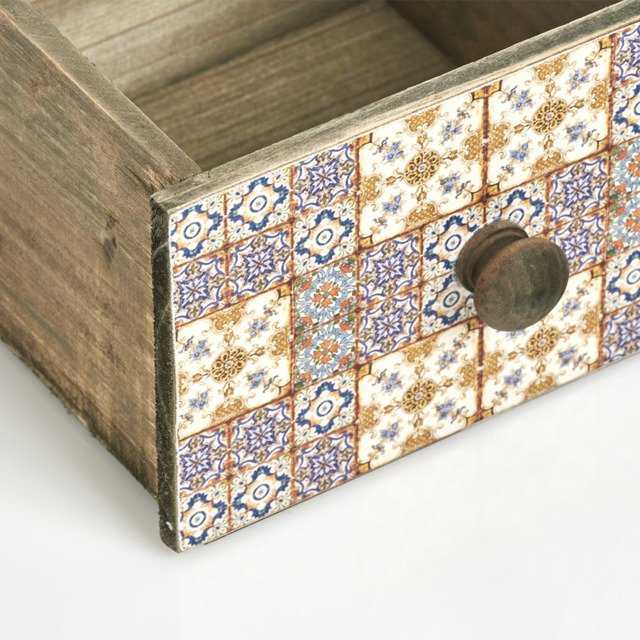 Dekoratyvinis stalčius indams, MOZAIKOS gėlės, 17 x 18,5 x 11,5 cm, ZELLER